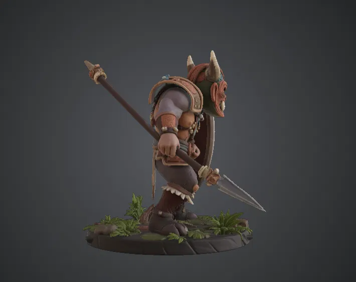 Chiến Binh Quỷ Bộ Lạc – Đấu Sĩ Giả Tưởng Đeo Mặt Nạ Cùng Khiên Chắn - Image 3