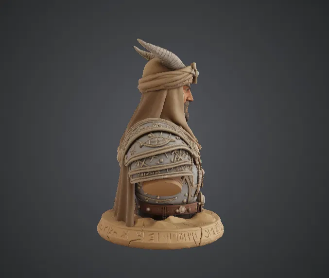 Tượng Desert King Bust – Tượng Chiến Binh Vua Fantasy - Image 2