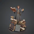 Arcane Scholar Wizard – Pháp sư giả kim cùng sách phép và cuộn giấy - Thumbnail 1