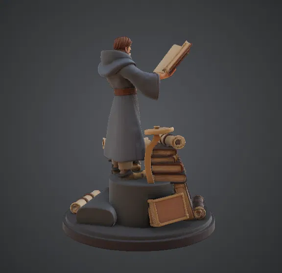 Arcane Scholar Wizard – Pháp sư giả kim cùng sách phép và cuộn giấy - Image 2