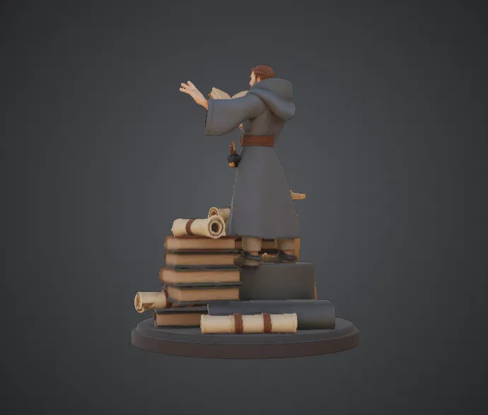 Arcane Scholar Wizard – Pháp sư giả kim cùng sách phép và cuộn giấy - Image 3