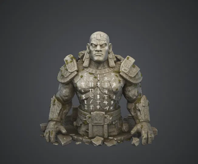 Tượng Bán Thân Chiến Binh Cổ Đại – Vệ Thần Runic - Image 1