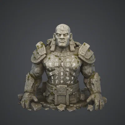 Tượng Bán Thân Chiến Binh Cổ Đại – Vệ Thần Runic