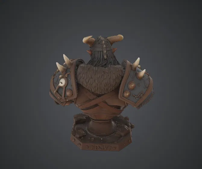 Tượng Bán Thân Orc Warlord – Chiến Binh Bộ Lạc Dũng Mãnh - Image 3