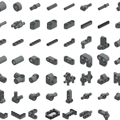 Bộ sưu tập linh kiện LEGO Technic in 3D (Độ chính xác cao)