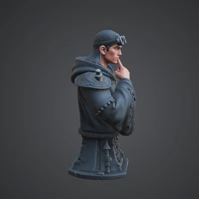 Tượng Bán Thân Arcane Alchemist – Bậc Thầy Giả Kim Thuật Với Kính Bảo Hộ