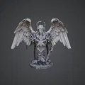 Tượng Bán Thân Chiến Binh Thiên Thần Celestial – Vệ Thần Có Cánh Với Hào Quang - Thumbnail 1