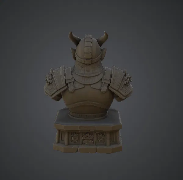 Tượng Bán Thân Ác Quỷ Cổ Đại – Tượng Quỷ Hộ Vệ Đền Đá - Image 3