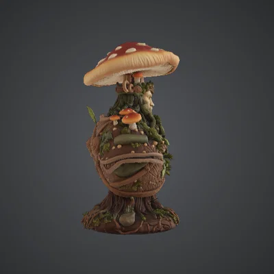 Tượng Forest Guardian Mushroom Bust – Tinh linh rừng thiêng huyền bí
