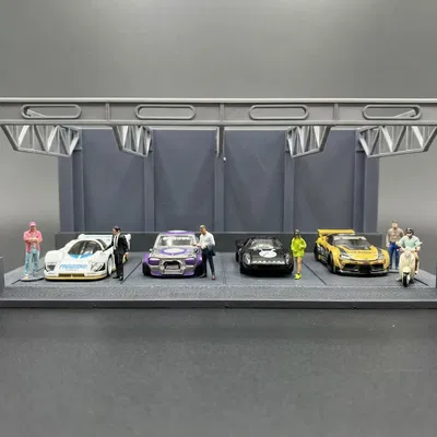 Mô hình gara trưng bày xe tỷ lệ 1:64 (Open Garage Diorama) - File in 3D
