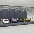 Mô hình gara trưng bày xe tỷ lệ 1:64 (Open Garage Diorama) - File in 3D - Thumbnail 3