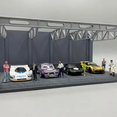 Mô hình gara trưng bày xe tỷ lệ 1:64 (Open Garage Diorama) - File in 3D