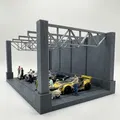 Mô hình gara trưng bày xe tỷ lệ 1:64 (Open Garage Diorama) - File in 3D - Thumbnail 4