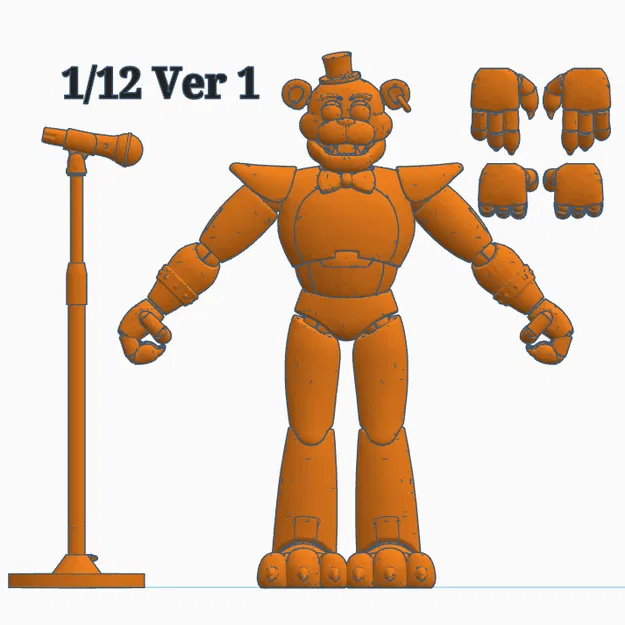 Mô hình Glamrock Daddy in 3D - Nhân vật robot phong cách độc đáo - Image 8