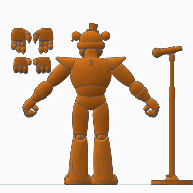 Mô hình Glamrock Daddy in 3D - Nhân vật robot phong cách độc đáo - Image 10