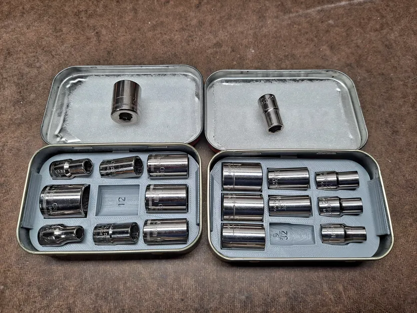 Khay đựng đầu khẩu (Socket Organizer) cho hộp thiếc - Image 1