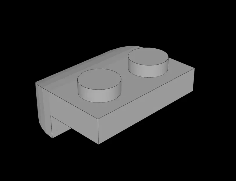 Mảnh ghép gạch bán nguyệt 2x2 tương thích Lego in 3D - Image 1