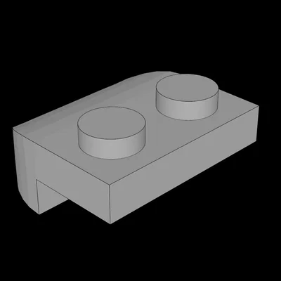 Mảnh ghép gạch bán nguyệt 2x2 tương thích Lego in 3D