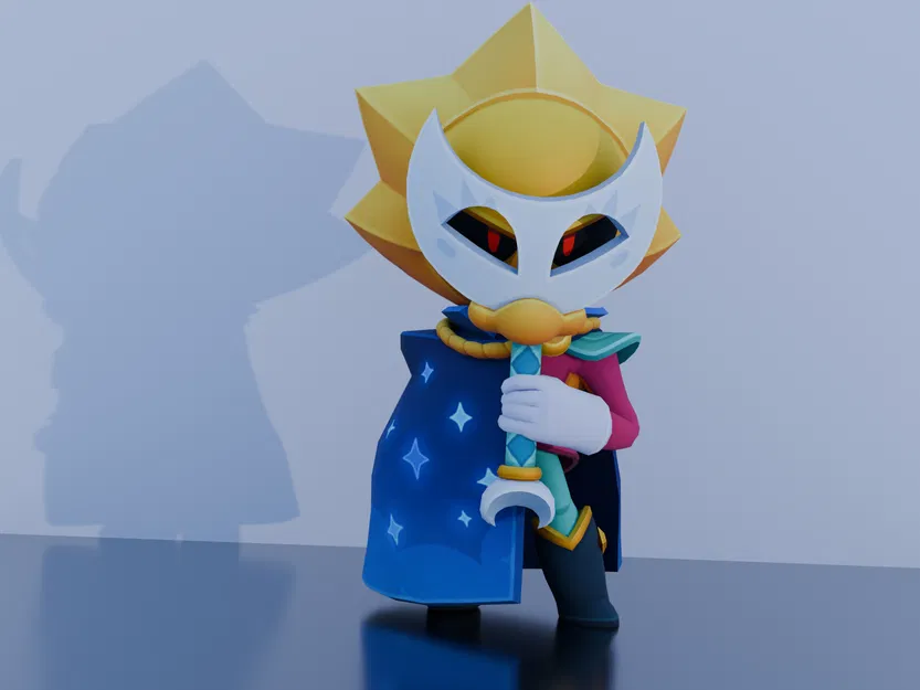 Mô hình 3D nhân vật Sirius từ Brawl Stars ấn tượng để in tại nhà - Image 1