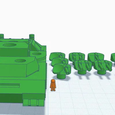 Mô hình siêu tăng hạng nặng TG-5 (WW2) in 3D chi tiết