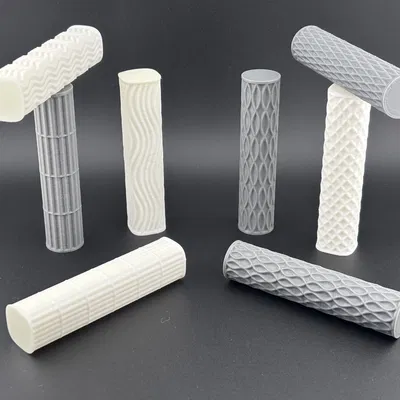 Bộ Trụ Lăn và Thanh Squircle Tactile - Đa dạng Hoa văn Hình học cho Bé