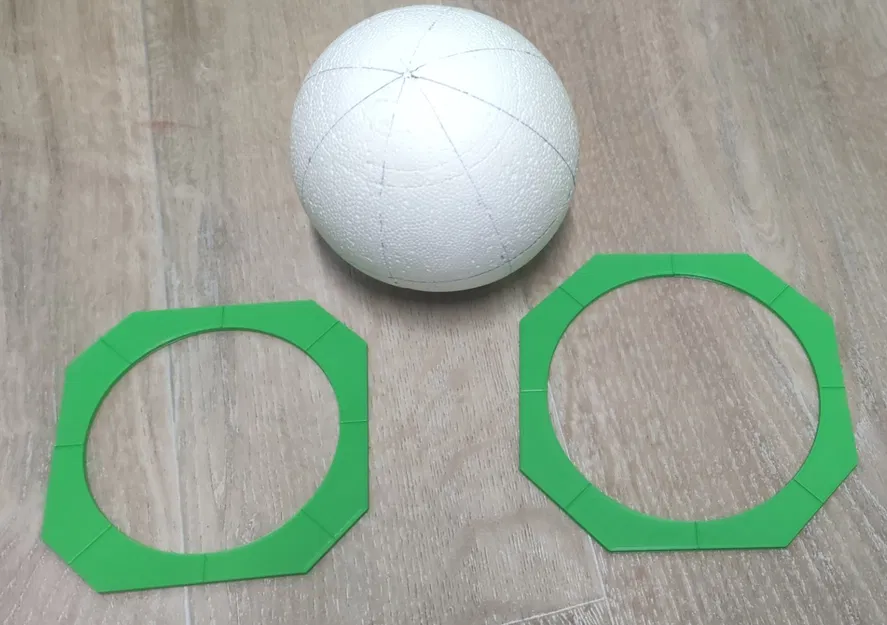 Bộ khuôn mẫu chia múi bóng cho Patchwork (kích thước 100mm và 85mm) - Image 2