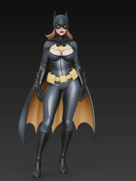 Mô hình Batgirl (Sexy Batgirl) - File STL in 3D siêu nét - Image 5