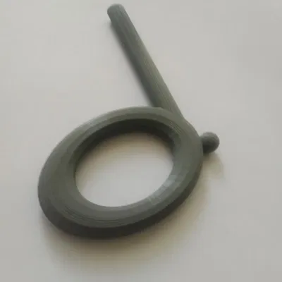 Mô hình trang trí nốt nhạc trắng có dấu chấm (Half note) in 3D