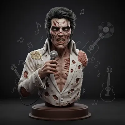 Mô hình tượng Undead Elvis Presley 3D độc đáo cho người sưu tầm