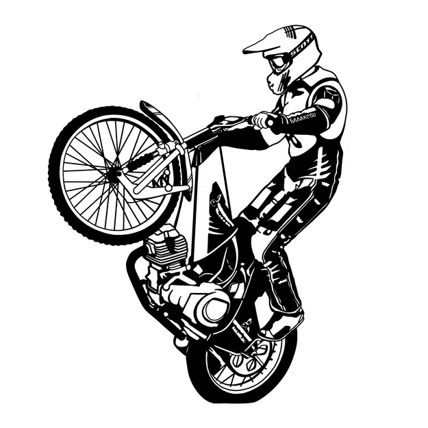 Tranh treo tường 3D hình tay đua mô tô phong cách thể thao - Image 1