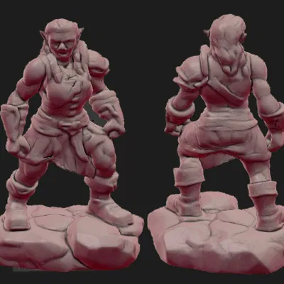 Mô hình nữ chiến binh Stonebound cho game DND - In 3D không cần support