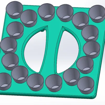 Khay phục vụ rượu shot chuyên nghiệp (Shot Tray for Bar) in 3D