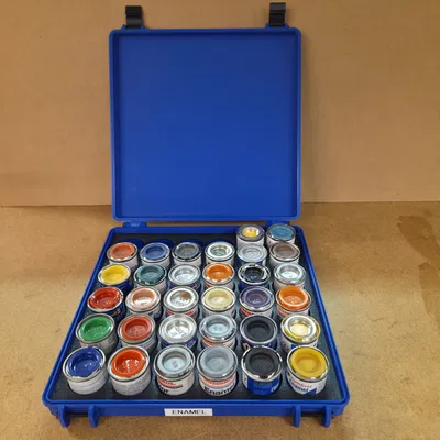 Hộp đựng sơn Humbrol kiểu Rugged (Rugged Humbrol storage box)