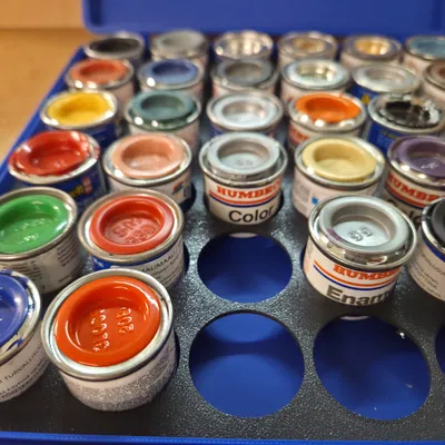 Hộp đựng sơn Humbrol kiểu Rugged (Rugged Humbrol storage box)