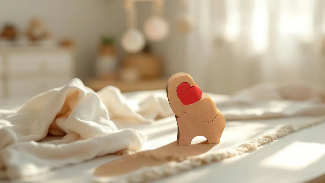 Tượng Voi Hình Trái Tim Đáng Yêu - Image 1