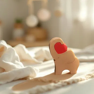 Tượng Voi Hình Trái Tim Đáng Yêu