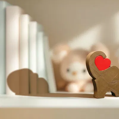 Tượng Voi Hình Trái Tim Đáng Yêu