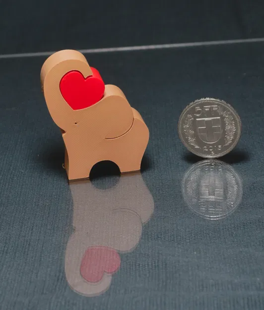 Tượng Voi Hình Trái Tim Đáng Yêu - Image 3