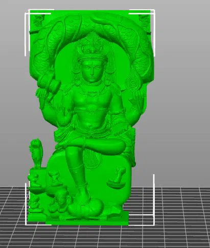 Mô hình 3D thần Dakshinamurty - Tác phẩm điêu khắc tâm linh tinh xảo - Image 1