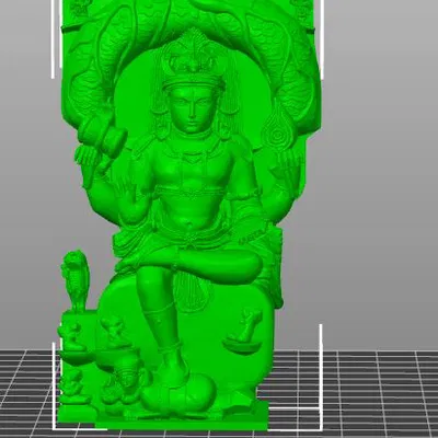 Mô hình 3D thần Dakshinamurty - Tác phẩm điêu khắc tâm linh tinh xảo