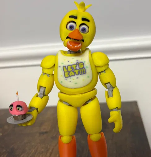 Mô hình Chica Dummy 13 từ FNAF 1 - Tự in 3D với khớp nối linh hoạt - Image 1