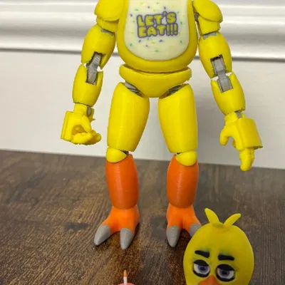 Mô hình Chica Dummy 13 từ FNAF 1 - Tự in 3D với khớp nối linh hoạt