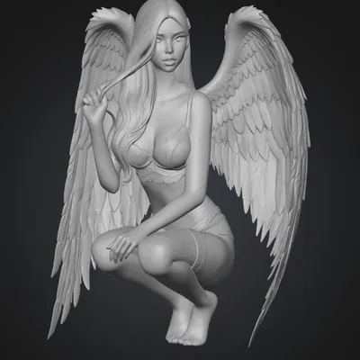 Mô hình 3D Thiên thần ánh trăng (Moonlit Lace Angel) tinh xảo