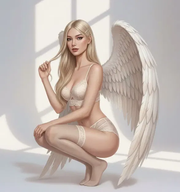 Mô hình 3D Thiên thần ánh trăng (Moonlit Lace Angel) tinh xảo - Image 2