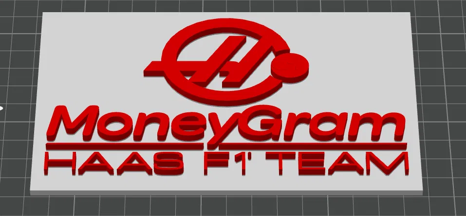 Mô hình logo Haas F1 Team - Phụ kiện 3D đẹp mắt cho fan tốc độ - Image 1
