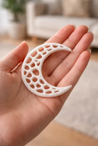 Trăng Khuyết Trang Trí Phong Cách Voronoi - Image 2