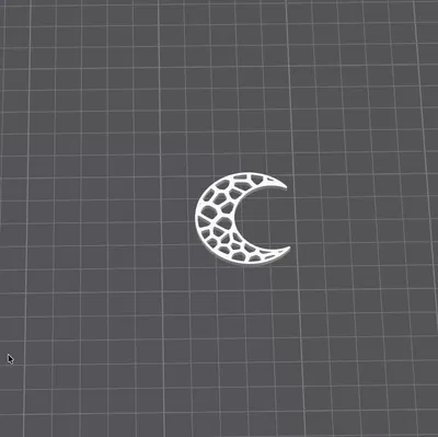 Trăng Khuyết Trang Trí Phong Cách Voronoi