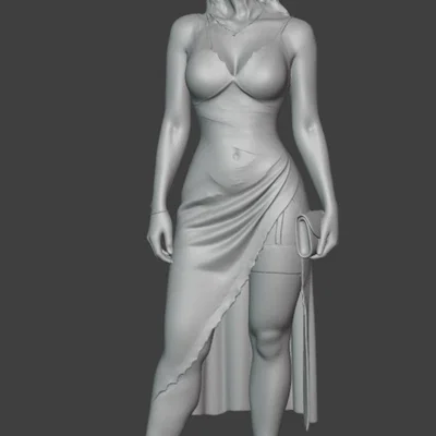 Mô hình 3D nhân vật Dua Lipa sang trọng chi tiết sắc nét