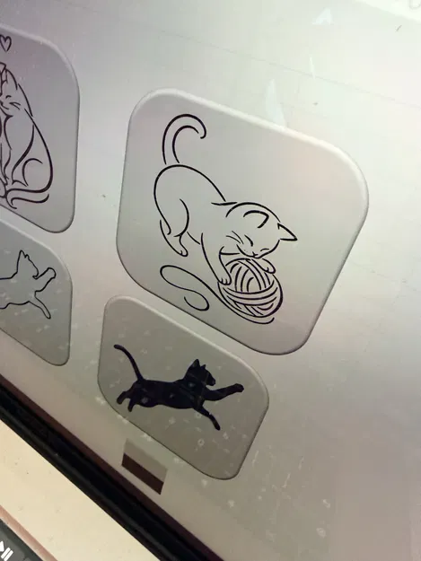 Miếng lót ly hình mèo tối giản – Phù hợp in đa màu - Image 6