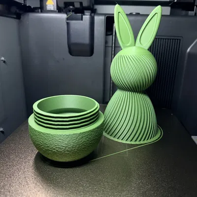 Hộp Đựng Easter Bunny – Tùy Chọn Nắp Vặn & Nắp Ren